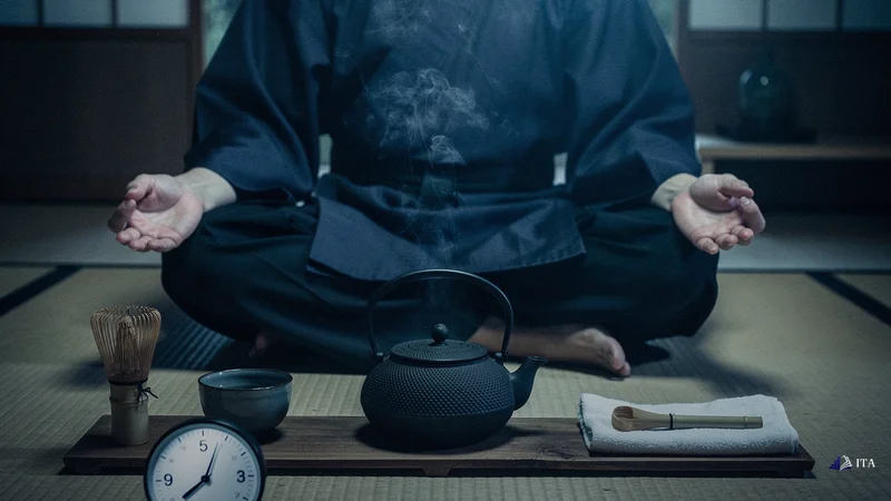 Daily Practice: A 5-Minute Pre-Trade Routine to Combat Anchoring Bias: meditation master, tea ceremony, breathing ritual