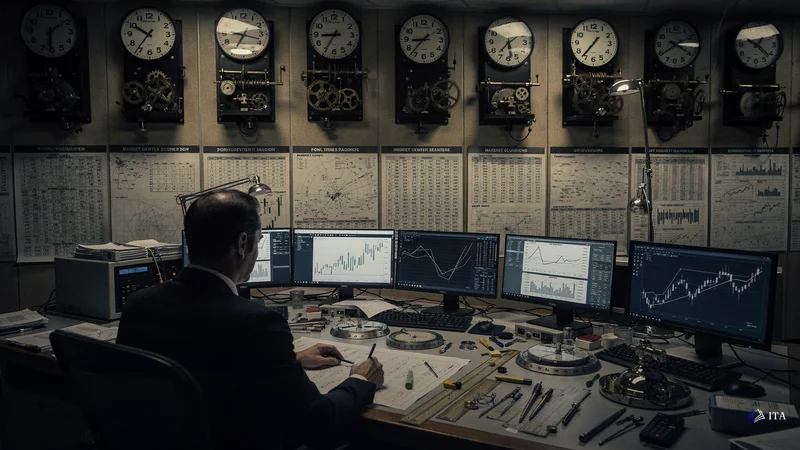 Conceptual illustration: Technical Tools and Global Time Zone Conversions for US30 Traders