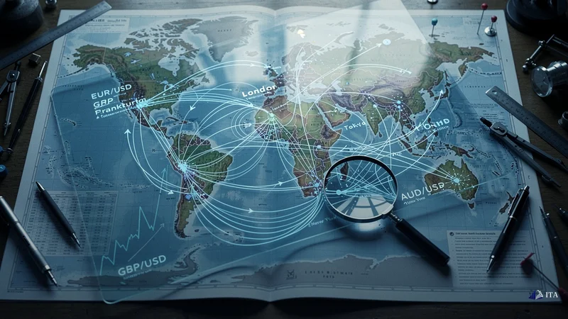 Identifying Correlated Currency Pairs: cartographer workspace, currency flow maps, correlation overlays