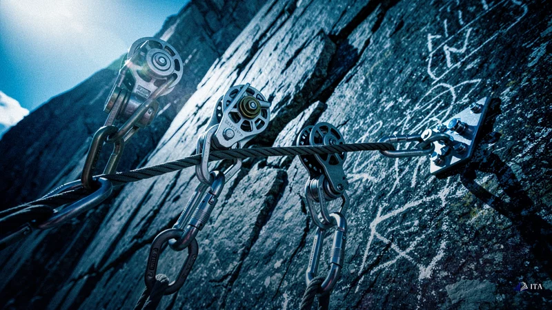 Risk Management Around News Events: rescue_equipment, safety_anchors, rock_face