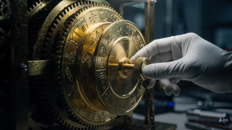 Finely crafted, vintage astronomical clock, but re-imagined as an 'economic calendar' mechanism