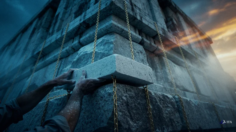 The Most Important Fibonacci Levels: stone fortress foundation, granite blocks, measuring chains