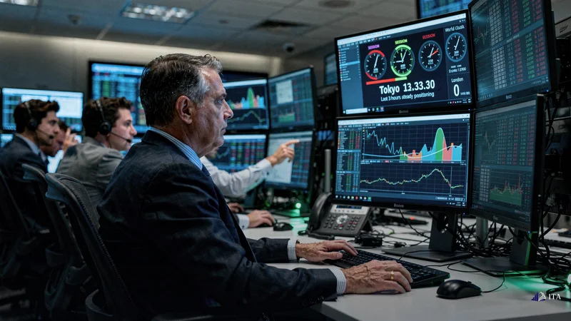 Conceptual illustration: Major Forex Trading Sessions Explained (GMT/UTC 2026)