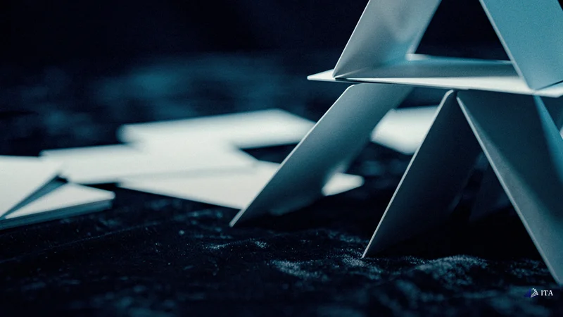 The Foundation: Why Most Trading Plans Fail: playing cards, collapse, velvet surface