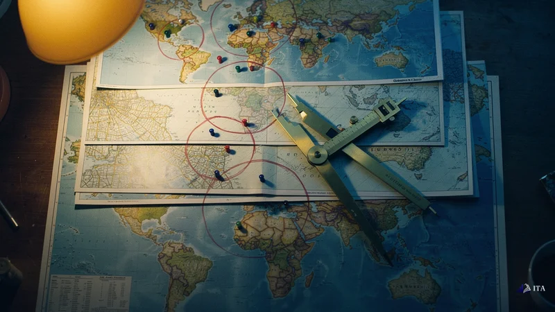 Step 1: Define Your Trading Universe: world maps, brass calipers, desk lamp