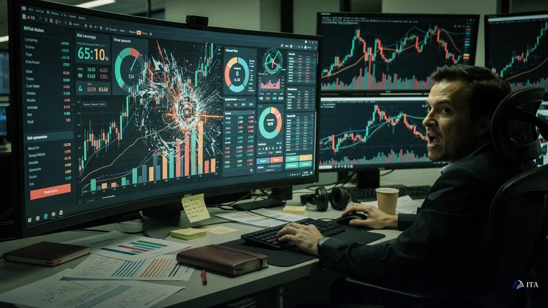 Risk calculator showing how NFP volatility amplifies standard trading exposure.