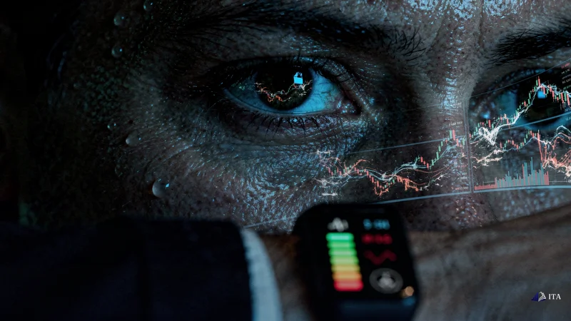 Conceptual illustration: The Psychology of Market Reactions: Reading Between the Numbers