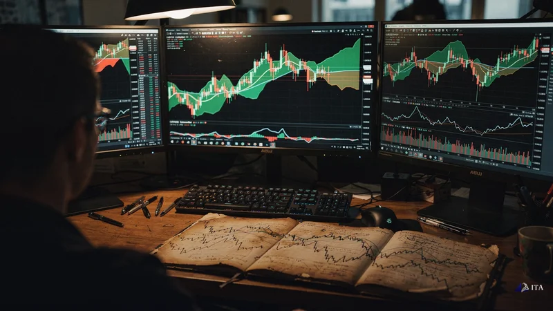 Trading workspace showing EUR/USD Ichimoku analysis with handwritten journal notes.