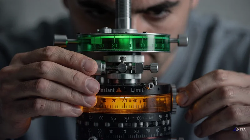 An engineer calibrates instruments showing the stricter risk parameters of instant accounts.