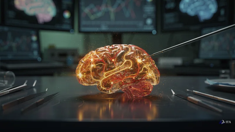 A brain model showing neural reward pathways that activate during winning streaks.