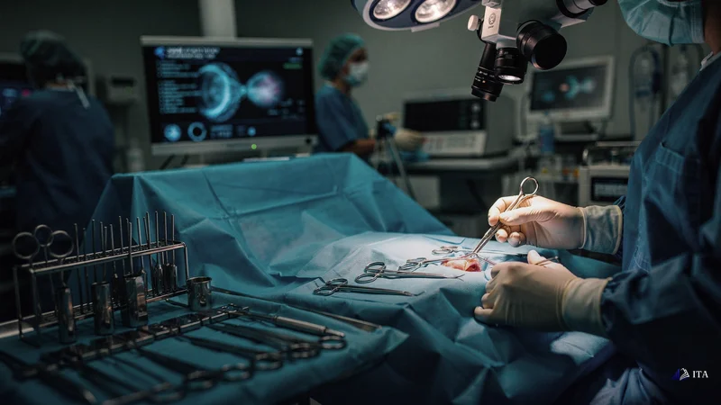 Surgeon following precise protocol steps during delicate microsurgery procedure.