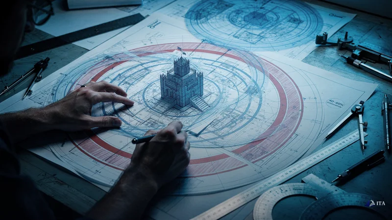 Conceptual illustration: Building a Fortress: Risk Management as Your First Line of Defense