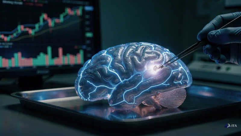 Conceptual illustration: The Neuroscience Behind Overconfidence: Cognitive Biases at Play