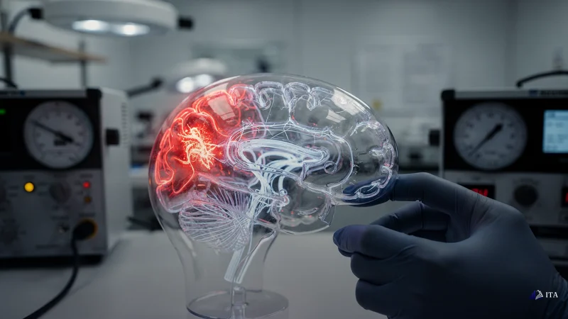 Brain model showing neural activity patterns during trading loss experiences.
