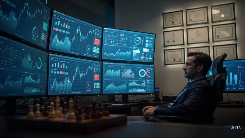 Advanced trading setup integrating psychological monitoring with market analysis tools.
