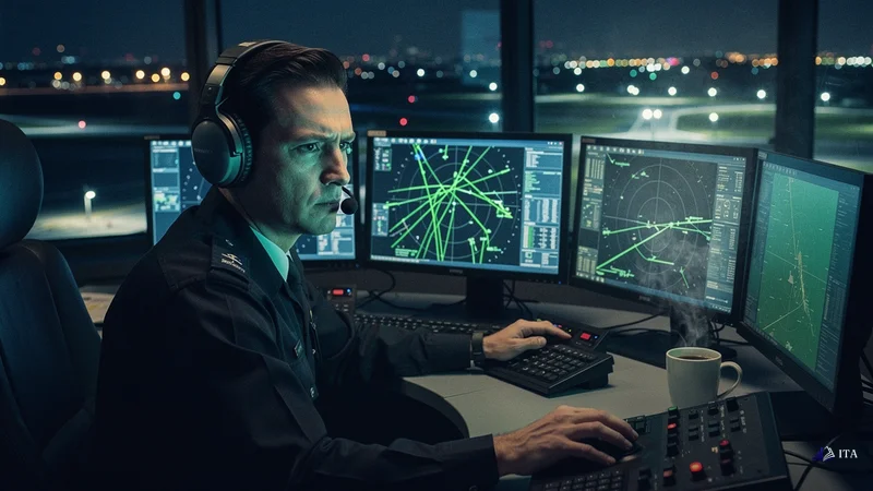 Psychological Triggers for Revenge Trading: air traffic controller, radar screens, control tower