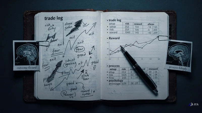 Conceptual illustration: The Funded Trader Mindset: Shifting from Gambler to Professional