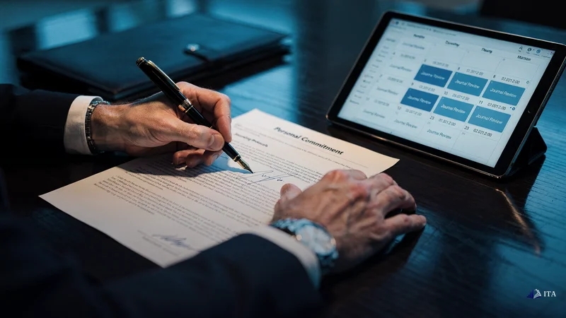 Making It Stick: The Non-Negotiable Protocol — illustration for an ITAfx prop trading guide