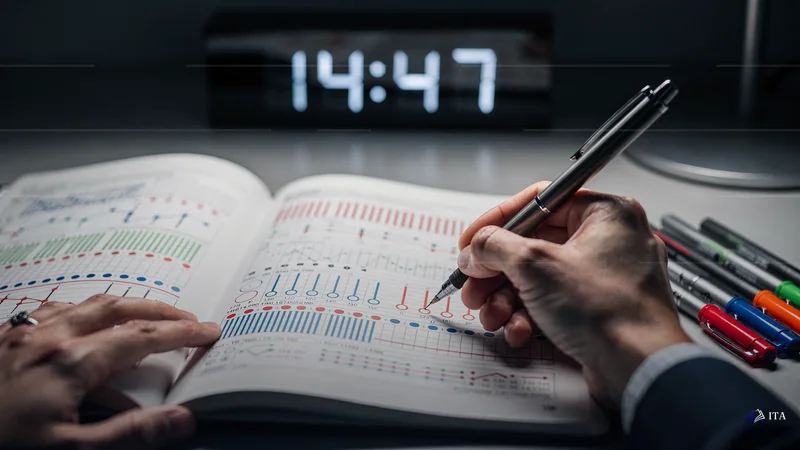 Trading journal analysis revealing systematic emotional patterns during market hours.